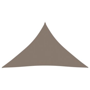 vidaXL Parasolar, gri taupe, 4x4x4 m, țesătură oxford, triunghiular