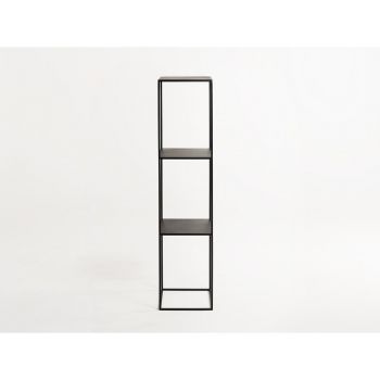 Bibliotecă metalică CustomForm Tensio, înălțime 140 cm, negru