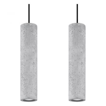 Lustră din beton Nice Lamps Fadre, lungime 34 cm
