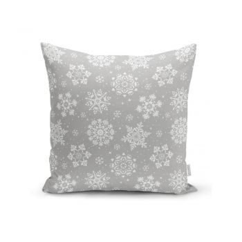 Față de pernă cu model de Crăciun Minimalist Cushion Covers Snowflakes, 42 x 42 cm