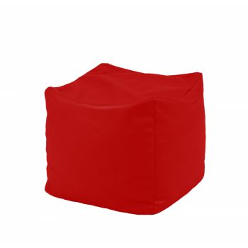 Fotoliu taburet cub xl teteron red pretabil si la exterior umplut cu perle polistiren ieftin