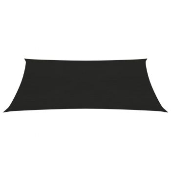 vidaXL Pânză parasolar, negru, 3x4,5 m, HDPE, 160 g/m²