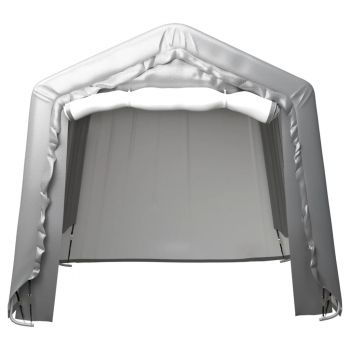 vidaXL Cort de depozitare, gri, 240x240 cm, oțel