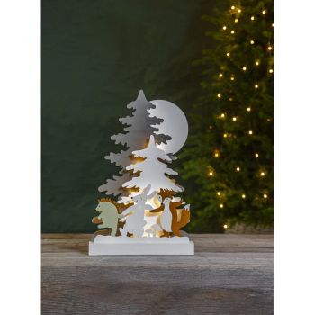 Decorațiune din lemn cu LED pentru Crăciun Star Trading Forest Friends, înălțime 44 cm ieftina
