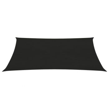 vidaXL Pânză parasolar, negru, 2,5x3,5 m, HDPE, 160 g/m²
