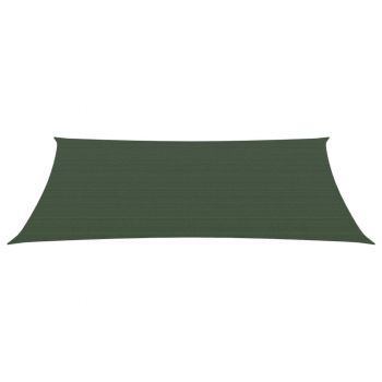 vidaXL Pânză parasolar, verde închis, 2x4,5 m, HDPE, 160 g/m²