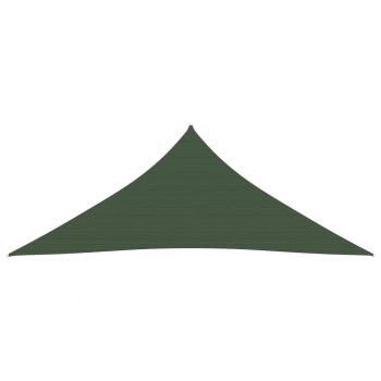 vidaXL Pânză parasolar, verde închis, 5x6x6 m, 160 g/m², HDPE