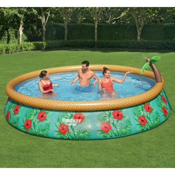 Bestway Set de piscină gonflabilă Fast Set Paradise Palms, 457x84 cm