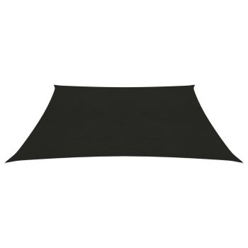 vidaXL Pânză parasolar, negru, 4/5x3 m, HDPE, 160 g/m²