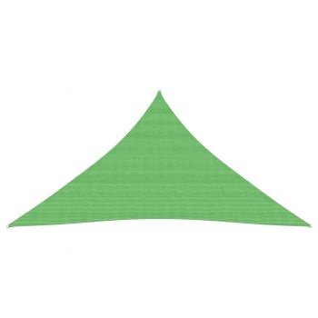 vidaXL Pânză parasolar, verde deschis, 5x6x6 m, 160 g/m², HDPE