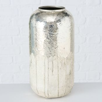 Vaza decorativa din metal Sjella Argintiu, Ø15xH30 cm