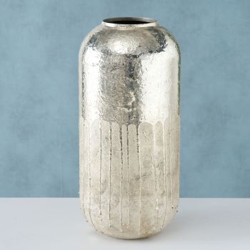Vaza decorativa din metal Sjella Argintiu, Ø20xH40 cm