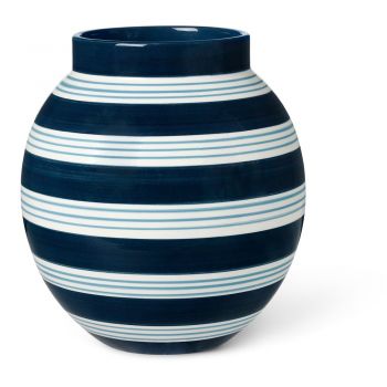 Vază din ceramică Kähler Design Nuovo, înălțime 20,5 cm, alb-albastru închis