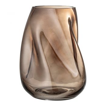 Vază din sticlă Bloomingville Ingolf, înălțime 26 cm, maro