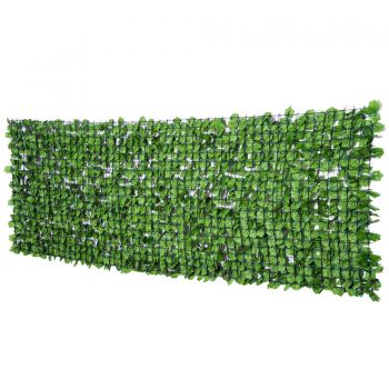 Outsunny gard artificial frunze artar, 2300x100cm, verde | AOSOM RO