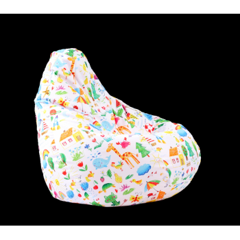 Fotoliu beanbag pentru copii 4-14 ani nirvana light o lume colorata imprimatumplut cu perle polistiren