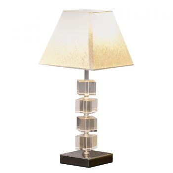 Lampa de Masa Moderna cu Cristale Pivotante HOMCOM, Cuplare E14, Abajur de Noptiera, Casa si Birou | Aosom RO
