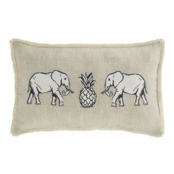 Pernă Pineapple Elephant Tembo, 30 x 50 cm, bej