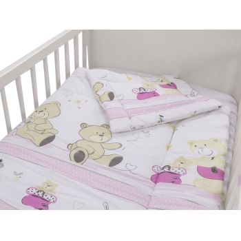 Lenjerie Teddy Play Pink 3 piese 140x70