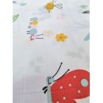 Muselina Cute Insects 100x100 cm SeviBebe