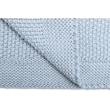 Paturica de bumbac tricotata Sensillo 100x80 cm albastra