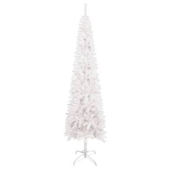 vidaXL Brad de Crăciun artificial subțire, alb, 150 cm