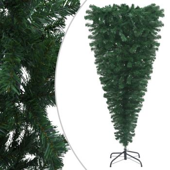 vidaXL Brad de Crăciun artificial inversat, cu LED-uri, verde, 150 cm