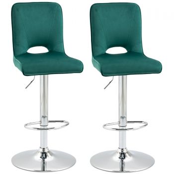 HomCom set 2 scaune de bar, inalte, 41x51x97-117cm | AOSOM RO
