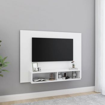 vidaXL Comodă TV de perete, alb, 120x23,5x90 cm, PAL