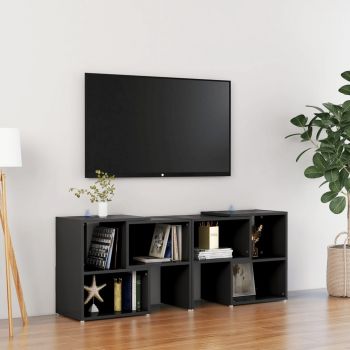 vidaXL Comodă TV, negru, 104x30x52 cm, PAL