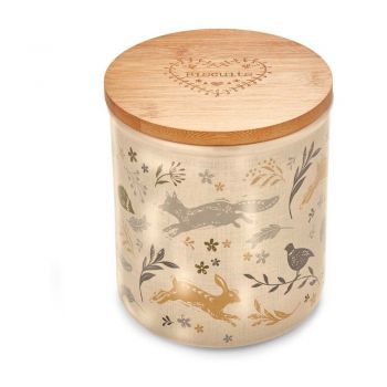 Recipient ceramic pentru alimente cu capac din bambus Cooksmart ® Woodland, 2 l