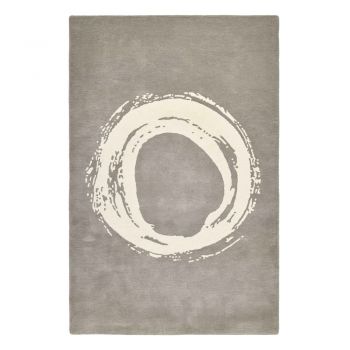 Covor din lână Think Rugs Elements Circle, 150 x 230 cm, gri