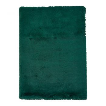 Covor Think Rugs Super Teddy, 80 x 150 cm, verde smarald ieftin