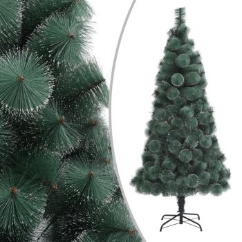 vidaXL Brad de Crăciun artificial cu LED-uri, verde, 120 cm, PVC&PE