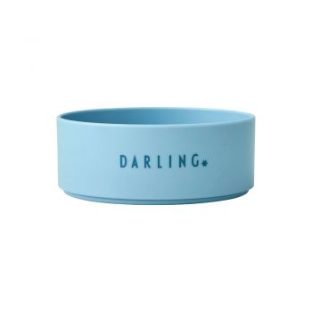 Bol pentru copii Design Letters Mini Darling, ø 11 cm, albastru deschis
