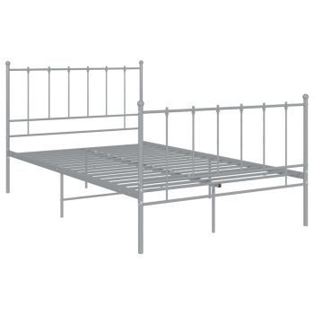 vidaXL Cadru de pat, gri, 120x200 cm, metal