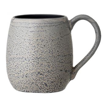 Cană din gresie ceramică Bloomingville Kendra, 500 ml, gri ieftina