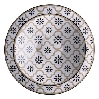 Farfurie adâncă din gresie ceramică Brandani Alhambra, ø 30 cm