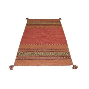 Covor din bumbac Floorita Antique Kilim, 60 x 90 cm, portocaliu la reducere