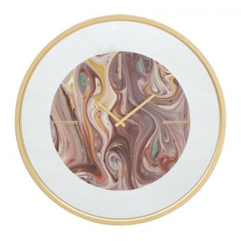 Ceas de perete, cu oglinda, Glam Art Mix Multicolor, Ø60 cm