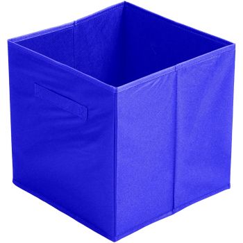 Cutie depozitare pliabila tip cub-albastru regal