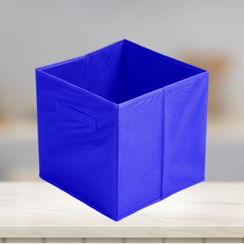 Cutie depozitare pliabila tip cub-albastru regal
