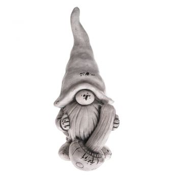 Decorațiune Dakls Gnome, înălțime 44,5 cm, gri