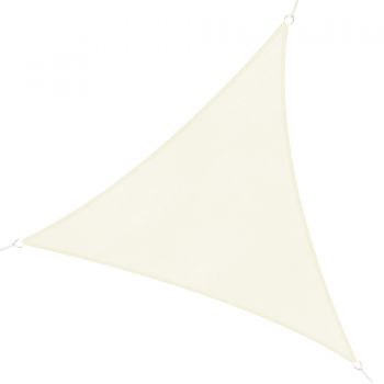 Outsunny Cort parasolar triunghiular- Cort tip velă - Anti UV - Crem - 5x5x5m