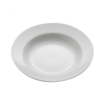 Farfurie din porțelan pentru supă Maxwell & Williams Basic Bistro, ø 22,5 cm, alb