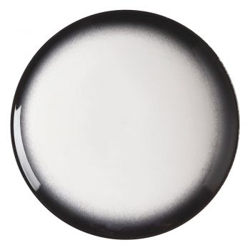 Farfurie din ceramică pentru desert Maxwell & Williams Caviar, ø 20 cm, alb - negru