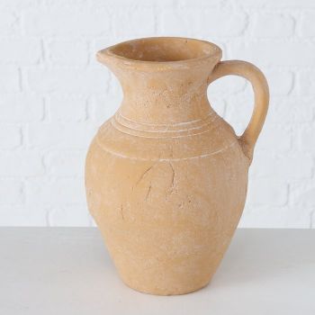 Vaza decorativa din ceramica, Romeo Bej, L23xl19xH28 cm