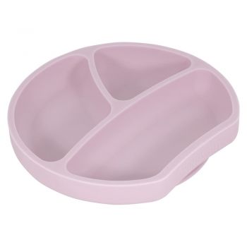 Farfurie pentru copii din silicon Kindsgut Plate, ø 20 cm, roz