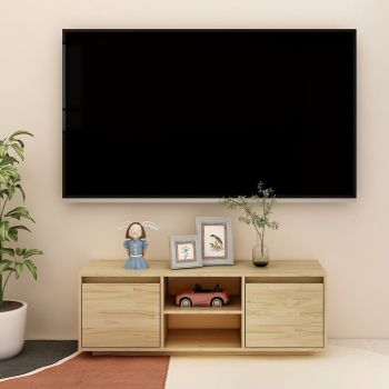 vidaXL Comodă TV, 110x30x40 cm, lemn masiv de pin