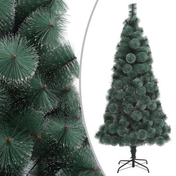 vidaXL Pom de Crăciun artificial cu LED/suport, verde, 120 cm, PET